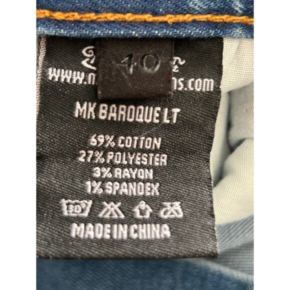 Mackeen Jeans Mens Size 40 Nite Market Button Fly Denim Skulls Flames Mohawk - Picture 11 of 16